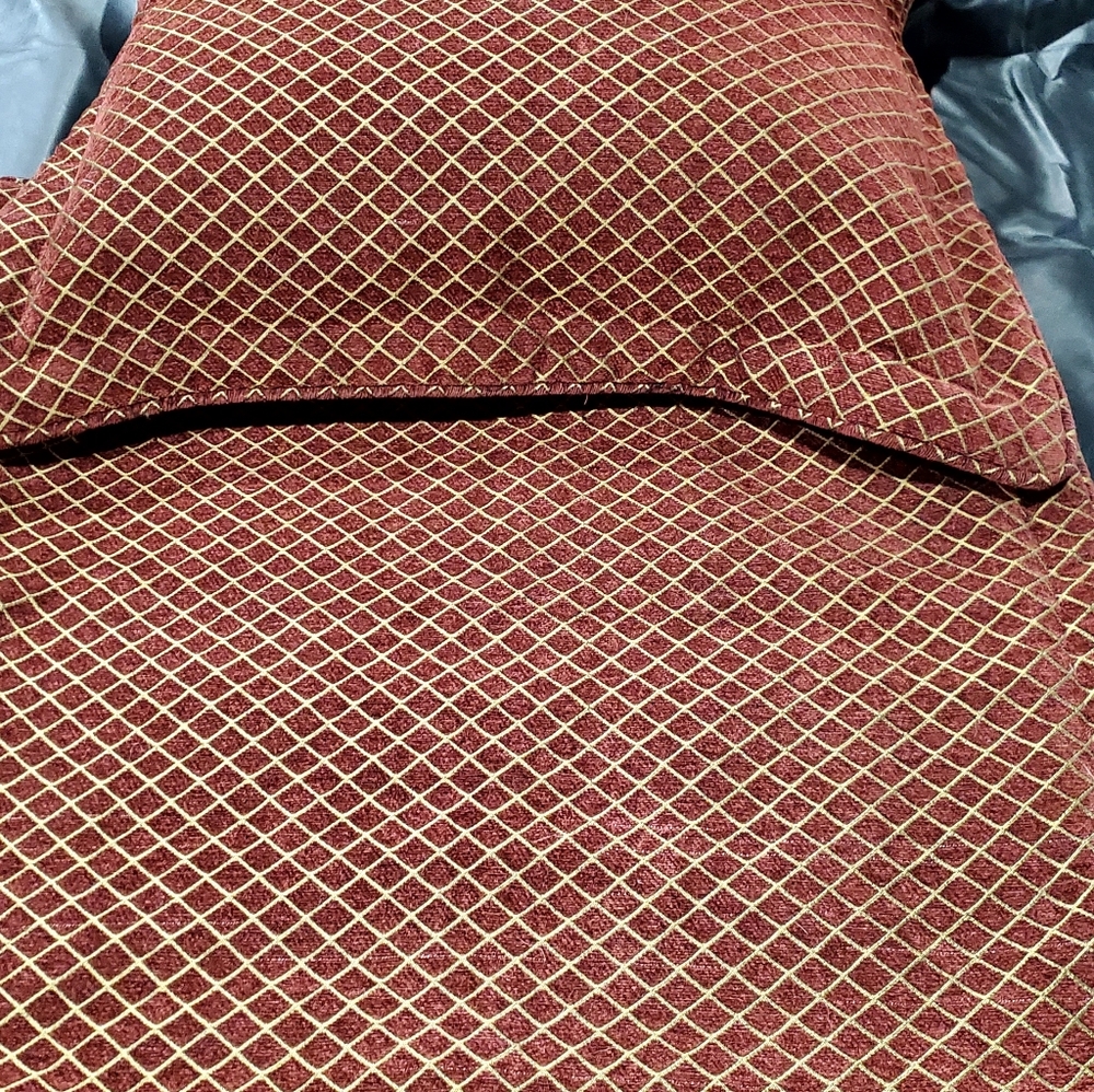 Pair Of American Century Home Euro pillow shams Burnt Orange and Gold